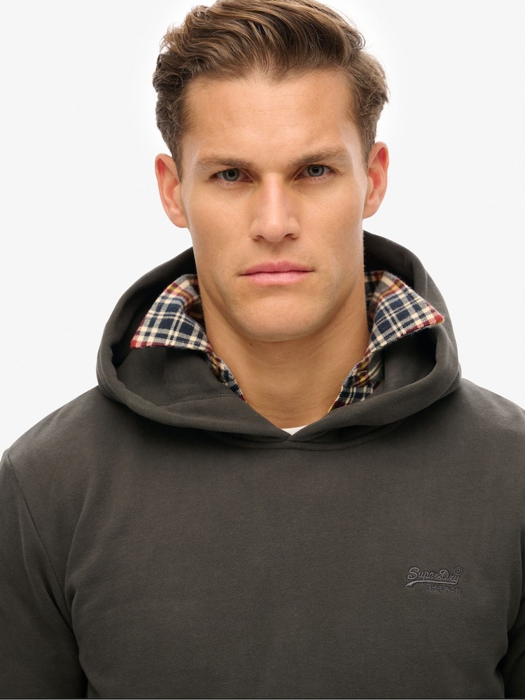 Superdry Black Essential Logo 100% Cotton Hoodie - Image 4 of 6