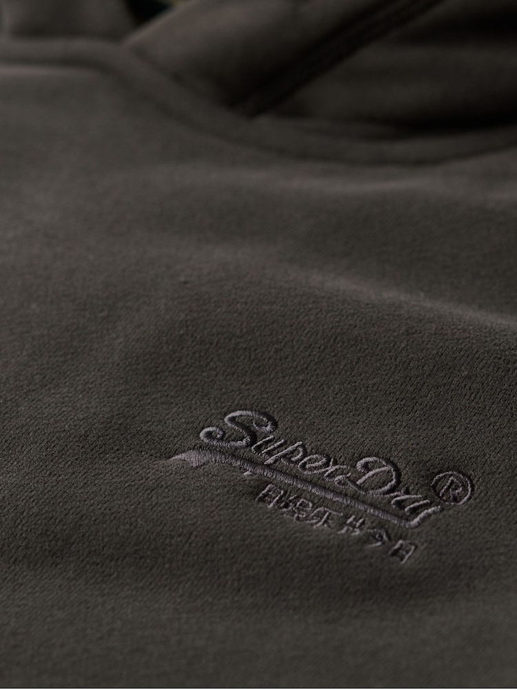 Superdry Black Essential Logo 100% Cotton Hoodie - Image 6 of 6