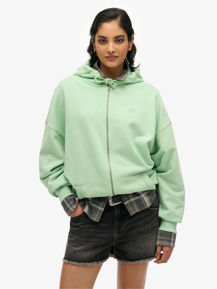 Superdry Green Studios Zip Hoodie - Image 1 of 6