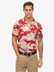 Superdry Red The Merchant Store Hawaiian Shirt - Image 1 of 5