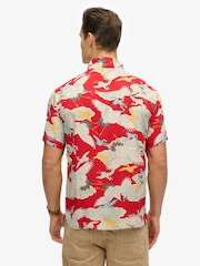 Superdry Red The Merchant Store Hawaiian Shirt - Image 2 of 5
