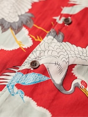 Superdry Red The Merchant Store Hawaiian Shirt - Image 5 of 5