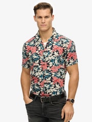 Superdry Blue The Merchant Store Hawaiian Shirt - Image 1 of 5