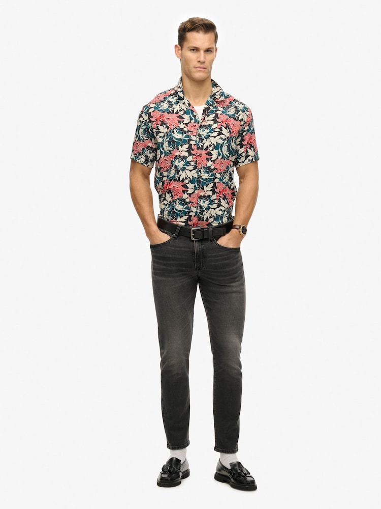 Superdry Blue The Merchant Store Hawaiian Shirt - Image 3 of 5