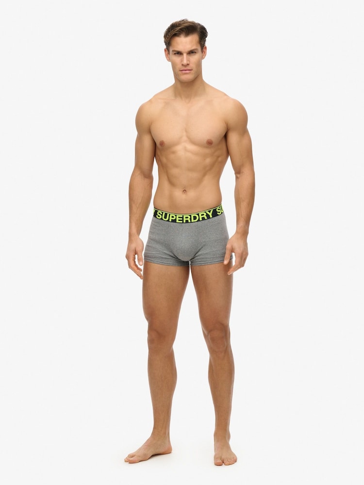 Superdry Grey Trunks 3 Pack - Image 2 of 7 Superdry Grey Trunks 3 Pack - Image 2 of 7