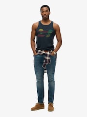 Superdry Blue Outdoor Stripe Vest - Image 3 of 6