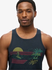 Superdry Blue Outdoor Stripe Vest - Image 4 of 6