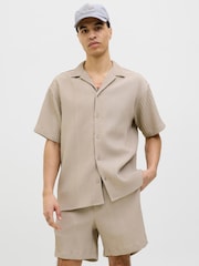 JACK & JONES Grey Resort Collar Shirt and Loungewear set - Image 1 of 7