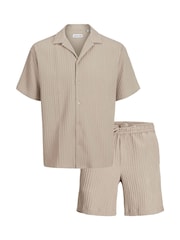 JACK & JONES Grey Resort Collar Shirt and Loungewear set - Image 5 of 7