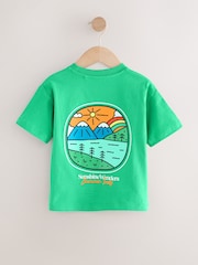 Green Scene 100% Cotton Short Sleeve Back Print T-Shirt (3mths-7yrs) - Image 2 of 4
