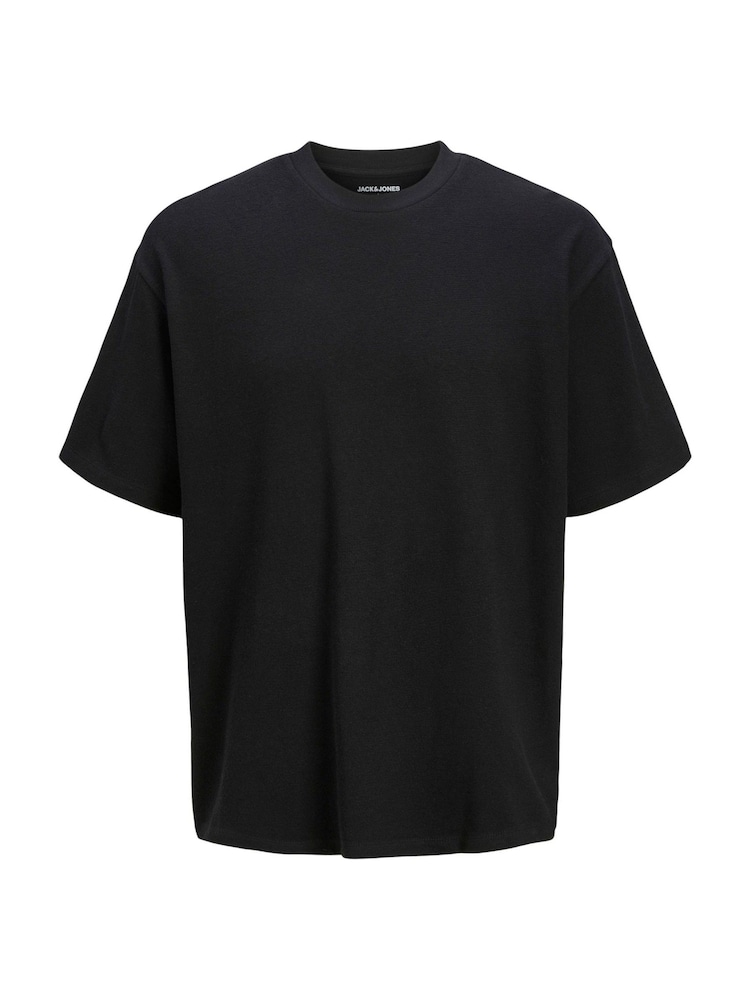 JACK & JONES Black 100% Cotton Combed Jersey T-Shirt And Cargo Shorts Set - Image 2 of 3