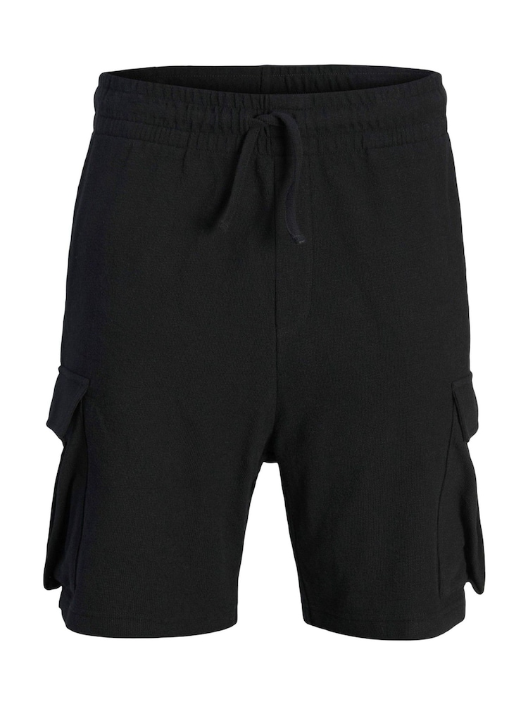 JACK & JONES Black 100% Cotton Combed Jersey T-Shirt And Cargo Shorts Set - Image 3 of 3