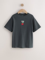 Charcoal Pasta Graphic Print T-Shirt (3-16yrs) - Image 6 of 9