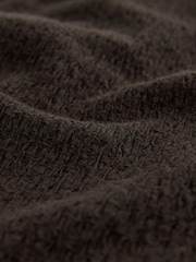 Chocolate Brown Textured Wide Leg Trousers - Image 11 of 11
