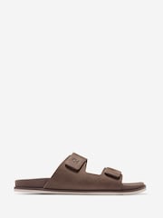Cole Haan Mens Grey Modern Classic Nubuck Double Band Sandals - Image 1 of 5