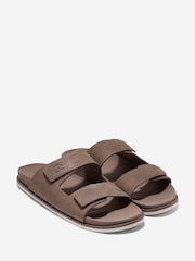 Cole Haan Mens Grey Modern Classic Nubuck Double Band Sandals - Image 5 of 5