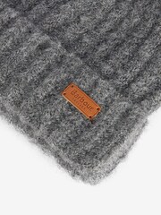 Barbour® Grey Saltburn Pom Beanie Hat & Scarf Gift Box Set - Image 2 of 5