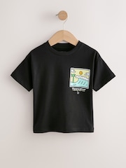 Black Scene 100% Cotton Short Sleeve Back Print T-Shirt (3mths-7yrs) - Image 1 of 4