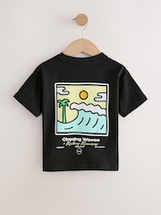 Black Scene 100% Cotton Short Sleeve Back Print T-Shirt (3mths-7yrs) - Image 2 of 4
