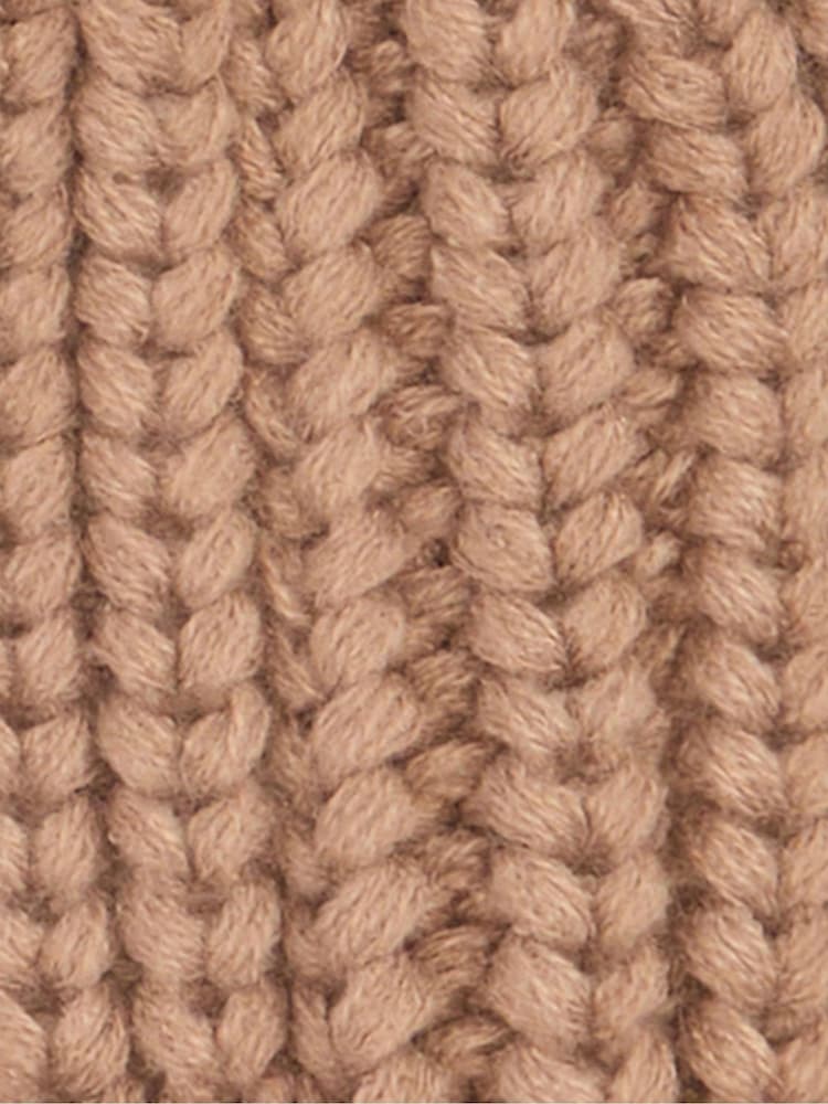 Barbour® Cream Saltburn Pom Beanie Hat - Image 2 of 2 Barbour® Cream Saltburn Pom Beanie Hat - Image 2 of 2