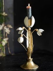 Rockett St George White Metal Floral Candle Holder - Image 1 of 5
