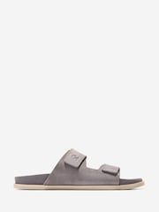 Cole Haan Mens Grey Modern Classic Nubuck Double Band Sandals - Image 1 of 7