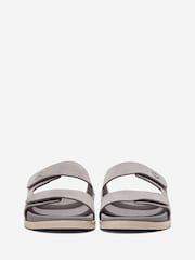 Cole Haan Mens Grey Modern Classic Nubuck Double Band Sandals - Image 3 of 7