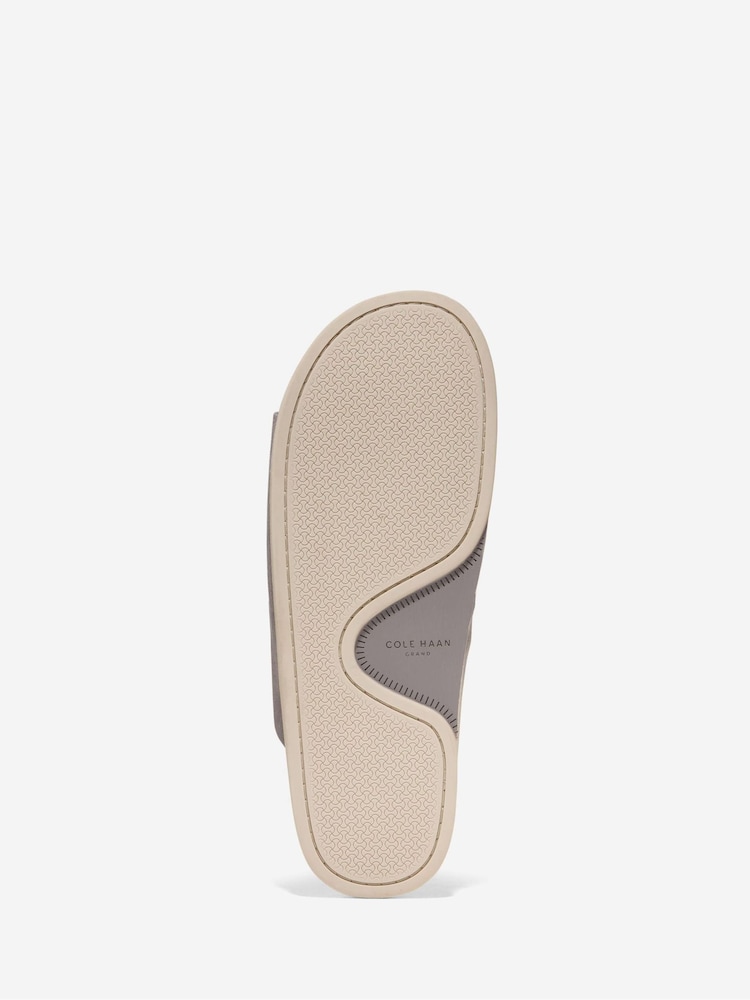 Cole Haan Mens Grey Modern Classic Nubuck Double Band Sandals - Image 7 of 7 Cole Haan Mens Grey Modern Classic Nubuck Double Band Sandals - Image 7 of 7