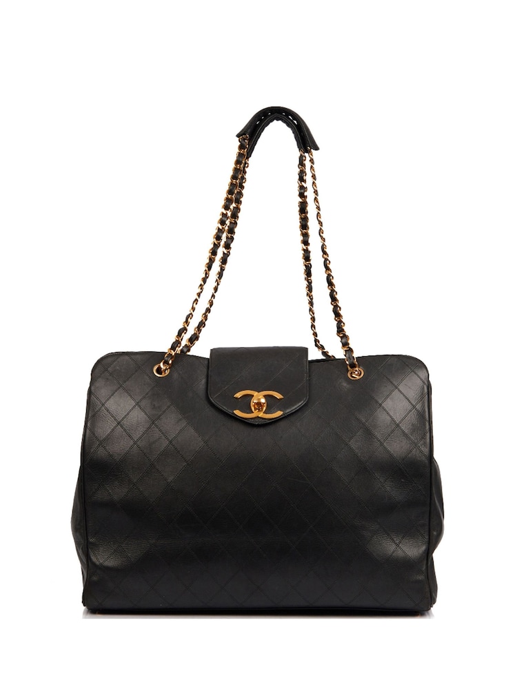 Chanel Black Travel Ligne Tote - Image 1 of 1