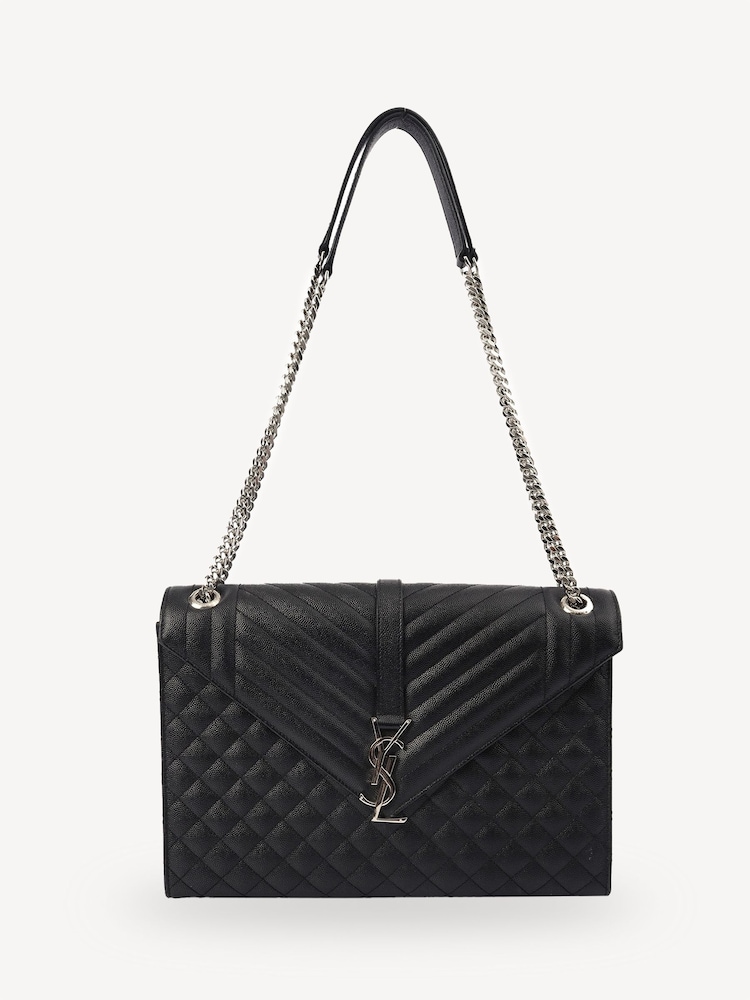 Saint Laurent Large Envelope Shoulder Black Bag - Image 1 of 7