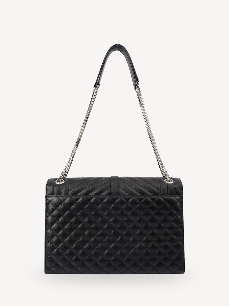 Saint Laurent Large Envelope Shoulder Black Bag - Image 2 of 7