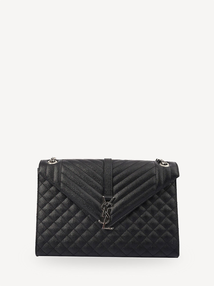 Saint Laurent Large Envelope Shoulder Black Bag - Image 5 of 7