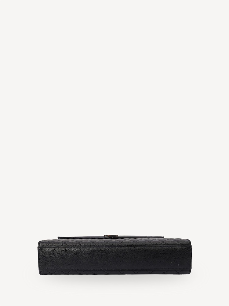 Saint Laurent Large Envelope Shoulder Black Bag - Image 6 of 7
