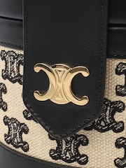 Celine Triomphe Oval Cross-Body Black Bag - Image 4 of 7