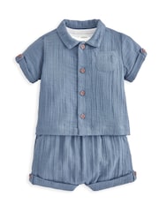 Mamas & Papas Blue Patch 100% Cotton Pocket All In One - Slika 2 iz 5