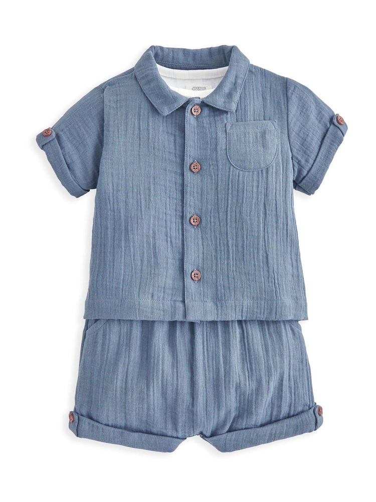 Mamas & Papas Blue Patch 100% Cotton Pocket All In One - Slika 2 iz 5