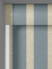 Emily Bond Fowey Blue Parasol Stripe Made to Measure Roller Blind - Image 3 of 6