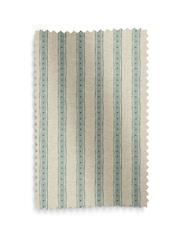 Emily Bond Blue/Green Block Printed Stripe Made to Measure Roller Blind - Image 6 of 6
