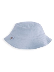 100% Cotton Patch Pocket Romper & Bucket Hat Set - Image 3 of 3