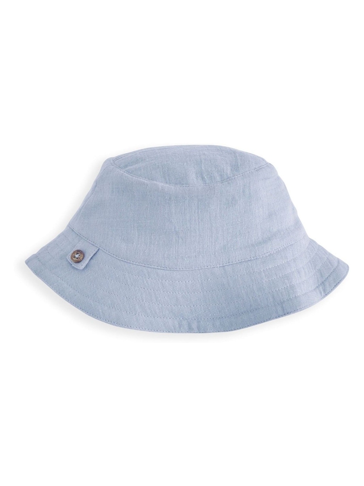 100% Cotton Patch Pocket Romper & Bucket Hat Set - Image 3 of 3