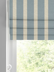 Emily Bond Fowey Blue Parasol Stripe Made to Measure Roman Blind - Image 3 of 6