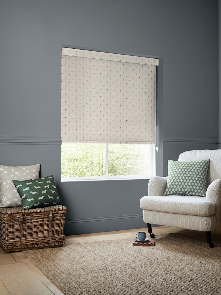 Emily Bond Fowey Blue Honor Made to Measure Roller Blind - Image 2 of 5