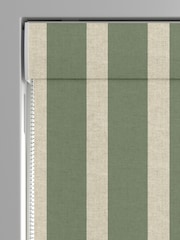 Emily Bond Fern Green Parasol Stripe Made to Measure Roman Blind - Image 3 of 5