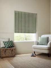 Emily Bond Fern Green Parasol Stripe Made to Measure Roman Blind - Image 5 of 5