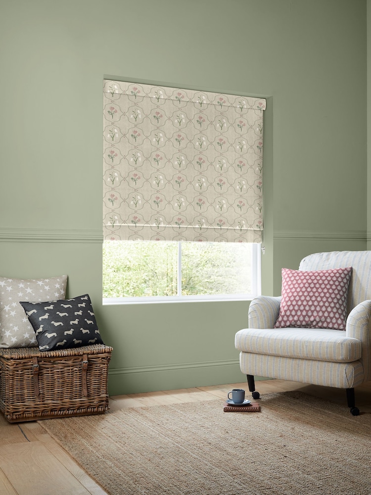 Emily Bond Rose Pink Margot Made to Measure Roman Blind - Image 2 of 6