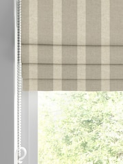 Emily Bond Natural Taupe Parasol Stripe Made to Measure Roman Blind - Image 3 of 6
