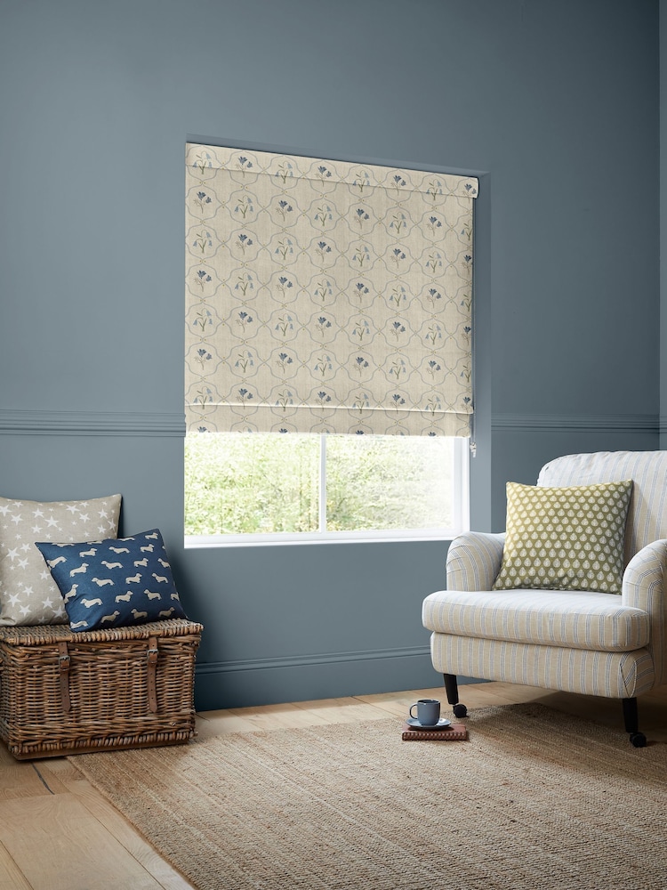 Emily Bond Steel Blue Margot Made to Measure Roman Blind - Image 5 of 5