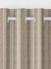 Emily Bond Pink/Blue Block Printed Stripe Made to Measure Curtains - Image 7 of 9