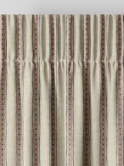 Emily Bond Pink/Blue Block Printed Stripe Made to Measure Curtains - Image 8 of 9
