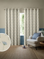 Emily Bond Blue Cornflower Made to Measure Curtains - Image 1 of 9